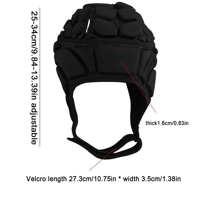 Rugby Helmet Head Guard Football Goalkeeper Head Protector Cap EVA Shockproof Headgear Soccer Goalie Headguard Hats Adult Kids