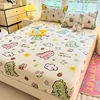 Soft Warm Milk Velvet Plush Fitted Sheet Elastic Mattress Cover Winter Snowflake Fleece Bed Linen Winter Couple Customized size 1