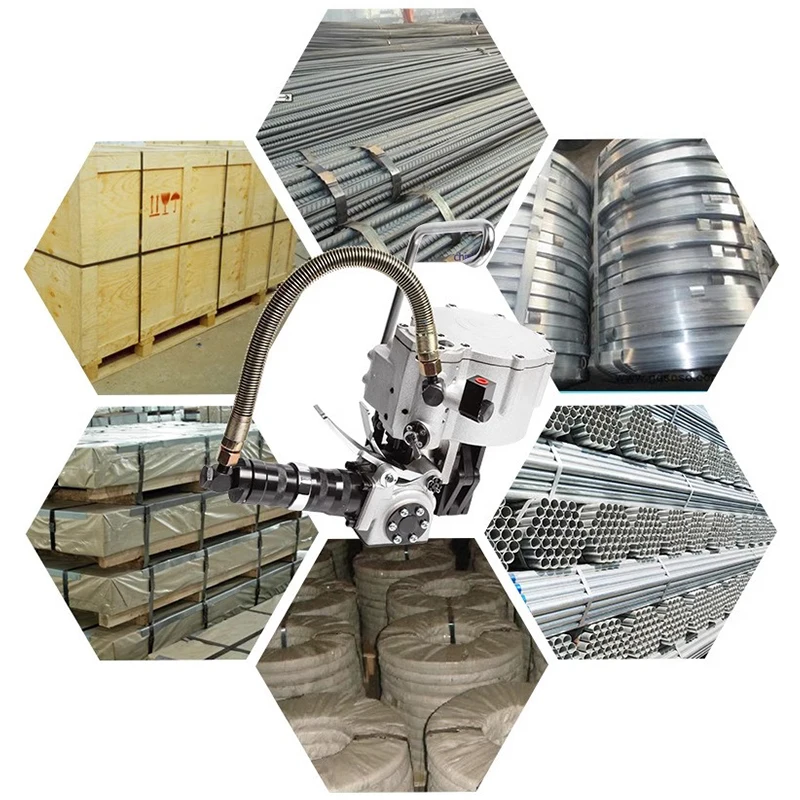 Heavy-duty pneumatic steel belt baler iron belt baler portable steel belt automatic packaging machine connector