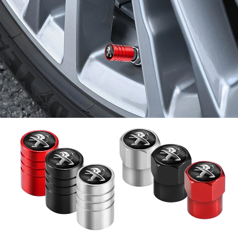 4pcs New Metal Wheel Tire Valve Caps Accessories For Peugeot 205 206 307 3088 407 3008 207 20 508 2008 5008 107 106 807 | Автомобили и