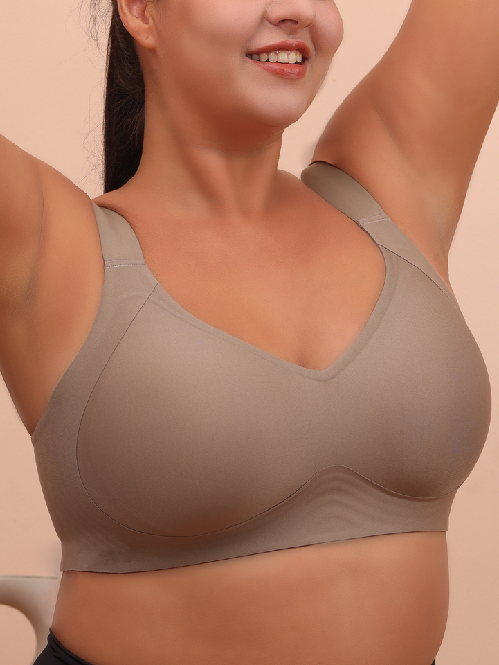 Big breasted sleeping bra for women 6XL without steel rims gathered without scars plus size vest yoga exercise anti sagging bra