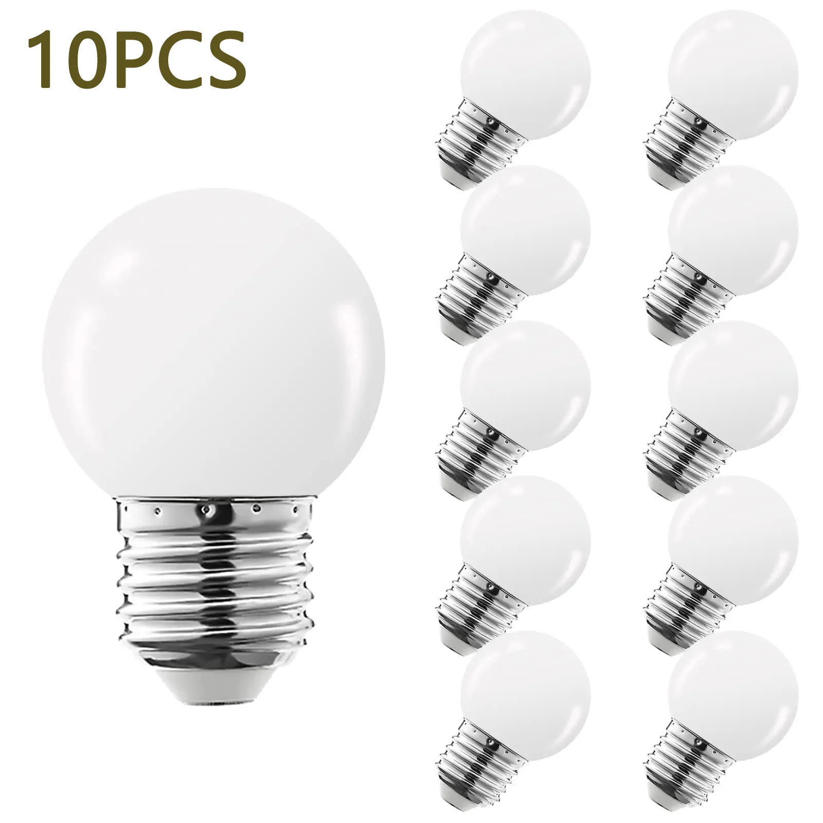 10 Pack Energy Efficient E27 LED Light Bulbs