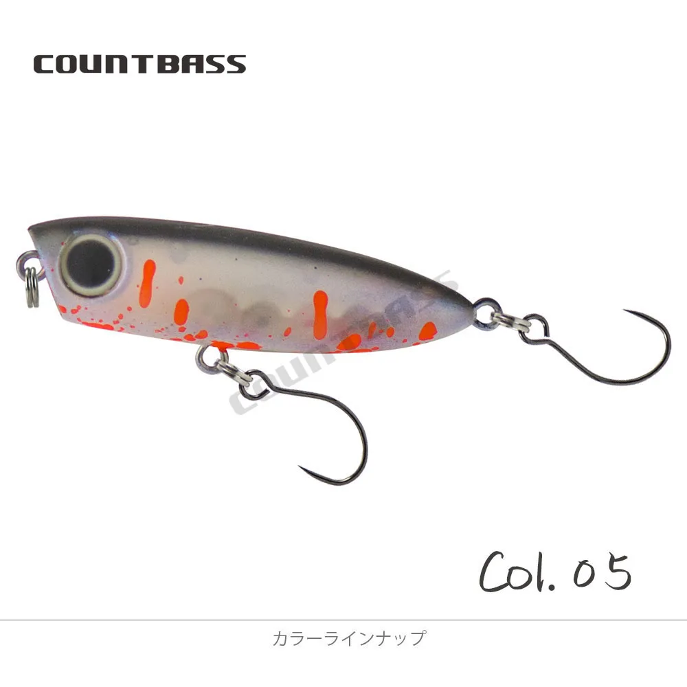 COUNTBASS 45mm 1-3/4" 3.2g 1/8 oz. Floating Popper Bait, Wobbler Topwater Angler's Fishing Lures La Peche Au Leurre Hardbaits