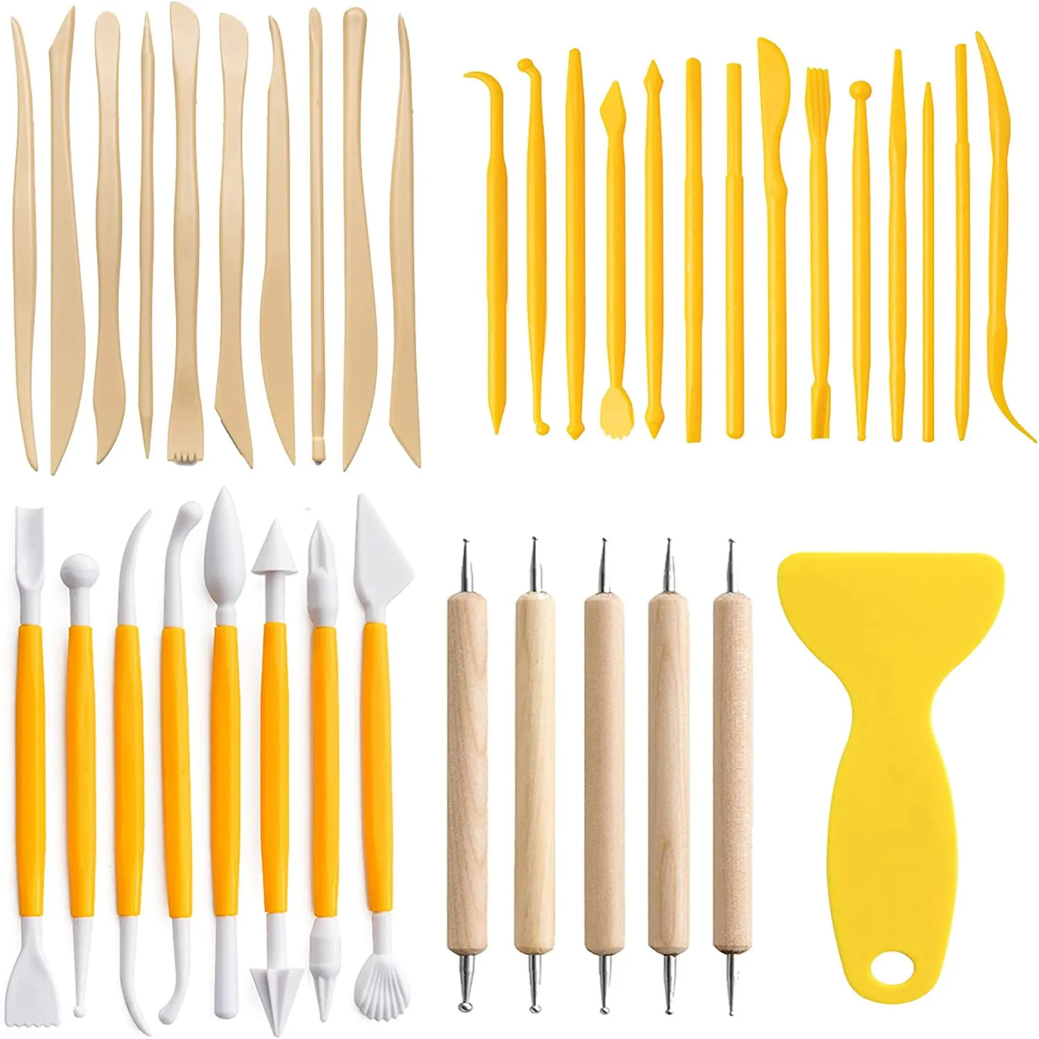 Polymer Clay Art Tools Set Kids Adults Ceramic Diy Pottery Dotting