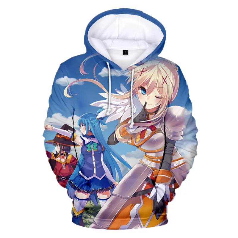 

3D Printed Anime Megumin Konosuba Hoodies For Men Clothes Cartoon Manga Hoody Harajuku Kawaii Girl Konosuba Sweatshirts Boy Tops