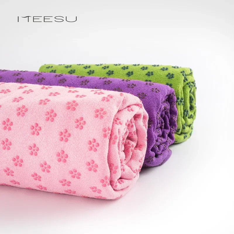 Portable Yoga Mat Professional Anti-Slip Sweat Absorbent Fitness Exercise Yoga Towel Sports Activity Mat Equipment Rest Blanket