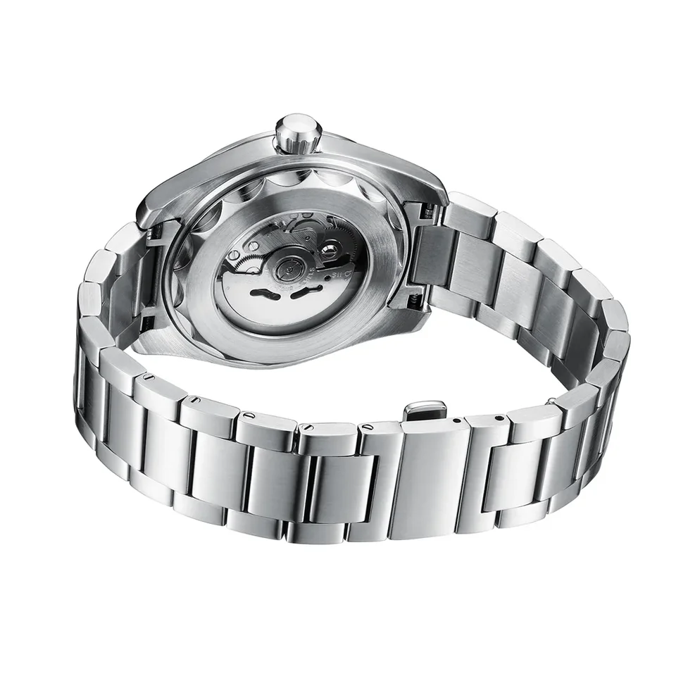 Phylida-男性用自動巻き時計,メカニカル腕時計,黒のダイヤル,nh38a