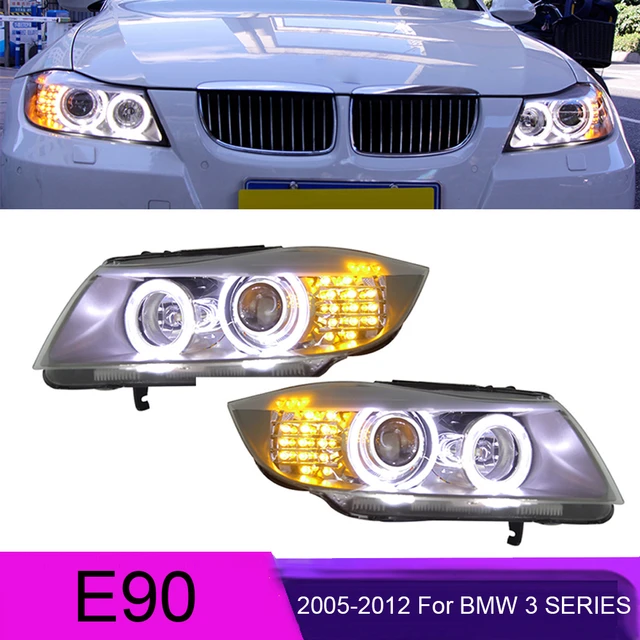 Car Headlights for BMW 3 Series E90 318 320 325i 2005-2012 LED DRL Turn  Signal Front Light Bi-xenon Lens Angel Eye Auto Assembly - AliExpress