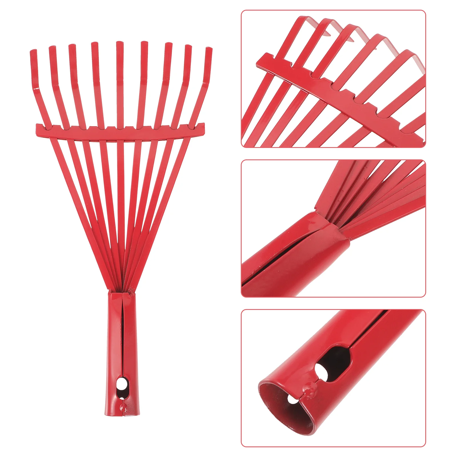 

Nine-tooth Deciduous Rake Head Garden Soil Heavy Duty Steel Tools Leaves Accessories Cleaning Weeding Hand Gardening