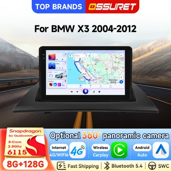 OSSURET Gran Oferta, Radio de Auto con Pantalla Táctil de 9 Pulgadas 6115, Navegación GPS para BMW X3 E83 2004-2012, Plug and Play, Android 14, Radio para Auto con AKM DSP, Ecualizador de 32 Bandas, CarPlay Inalámbrico, Android Auto, Unidad 4G, Audio HiFi, Pantalla HD Antirreflejos de Amplio Ángulo de Visión, Sistema Multimedia para Auto 1