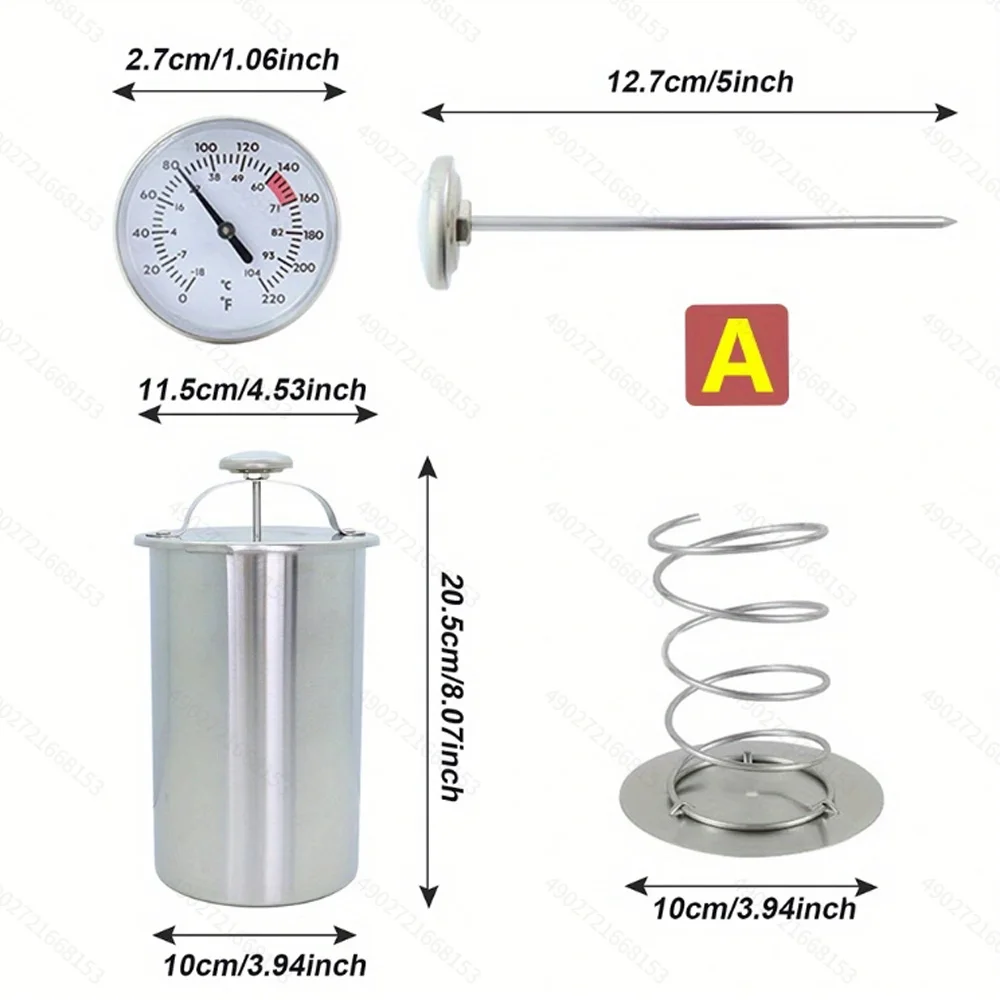 Steamed Meat Pot Stainless Steel Ham Press Maker Machine with Thermometer