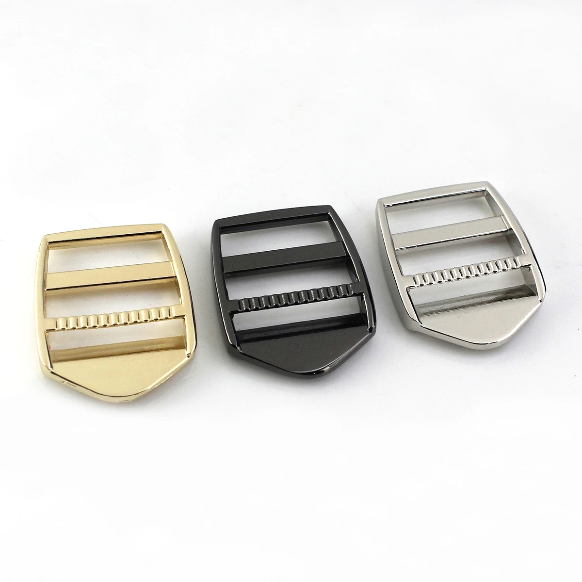 

10 pieces Metal 2 Bar Buckle for DIY Webbing Backpack Bag Strape Belt Fabric Leather Craft Purse Pet Collar Clasp
