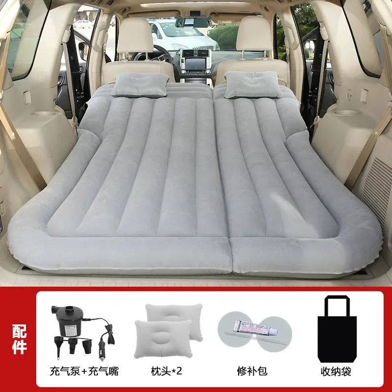 SUV Air Mattress Camping Bed Cushion Pillow-Inflatable Thickened Car Pump Portable Sleeping Pad