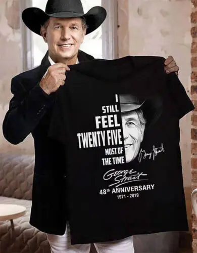 Maglietta George Strait Manica Corta Nera Unisex
