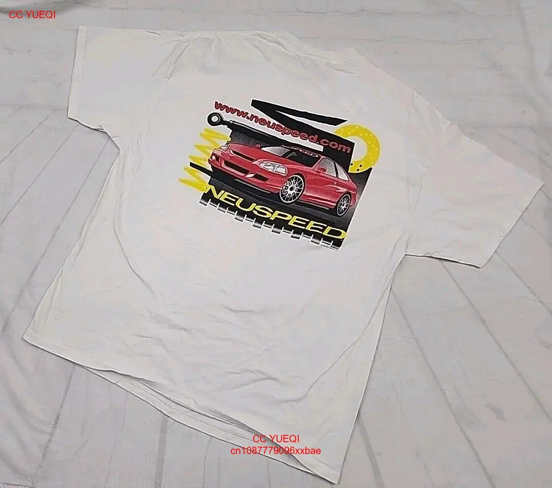 Белая футболка Neuspeed, уличные гонки, размер XL, автомобили, Y2K