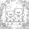 SWEET BEAR Bold-easy Patterns Coloring Book for Adults Cute Drawing Book Perfect Gift for Party and Birthday 4