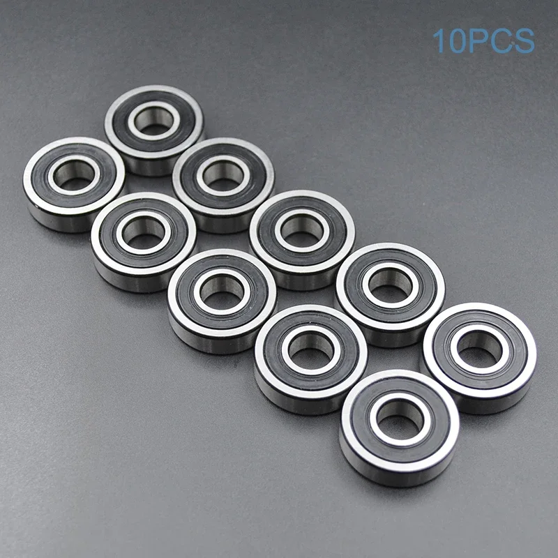 10pcs ABEC 5 608 606 607 609 625 626 627 628 2RS Bearings Bore 5mm 6mm 7mm 8mm 9mm Roller Wheel Lubricated Sealed Bearing