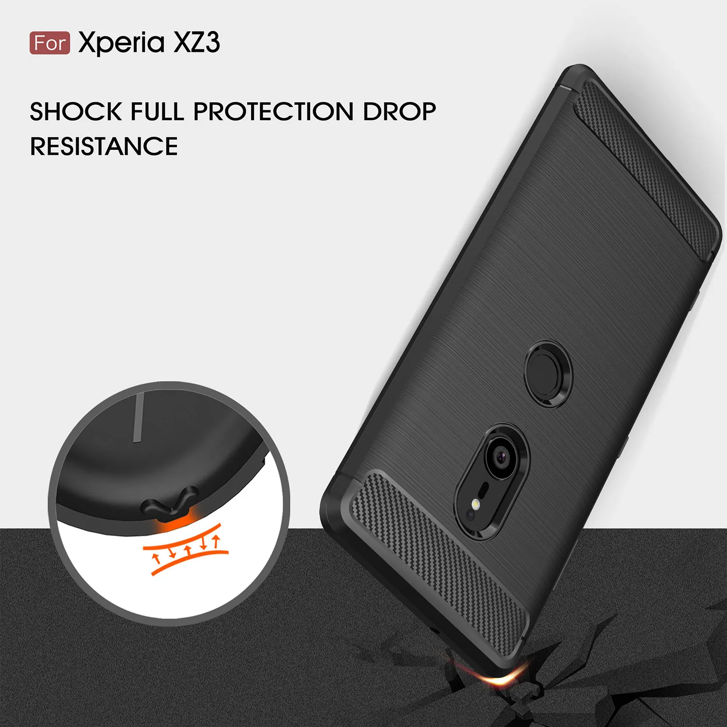 Premium Carbon Fiber Shockproof Phone Case - Sleek and Durable Back Cover