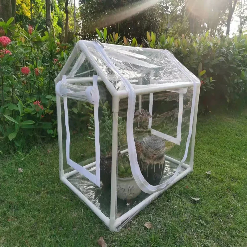 

MiniRoof style flower rack, succulent plant greenhouse, insulation greenhouse, PVC fully transparent plant growth tent