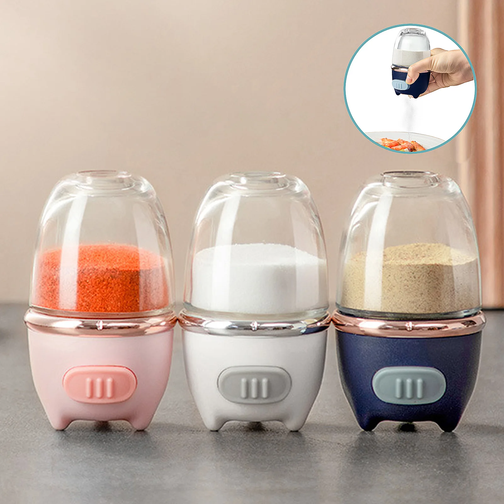 Salt Sugar Spice Pepper Storage Sugar Salt Shaker Kitchen Gadget