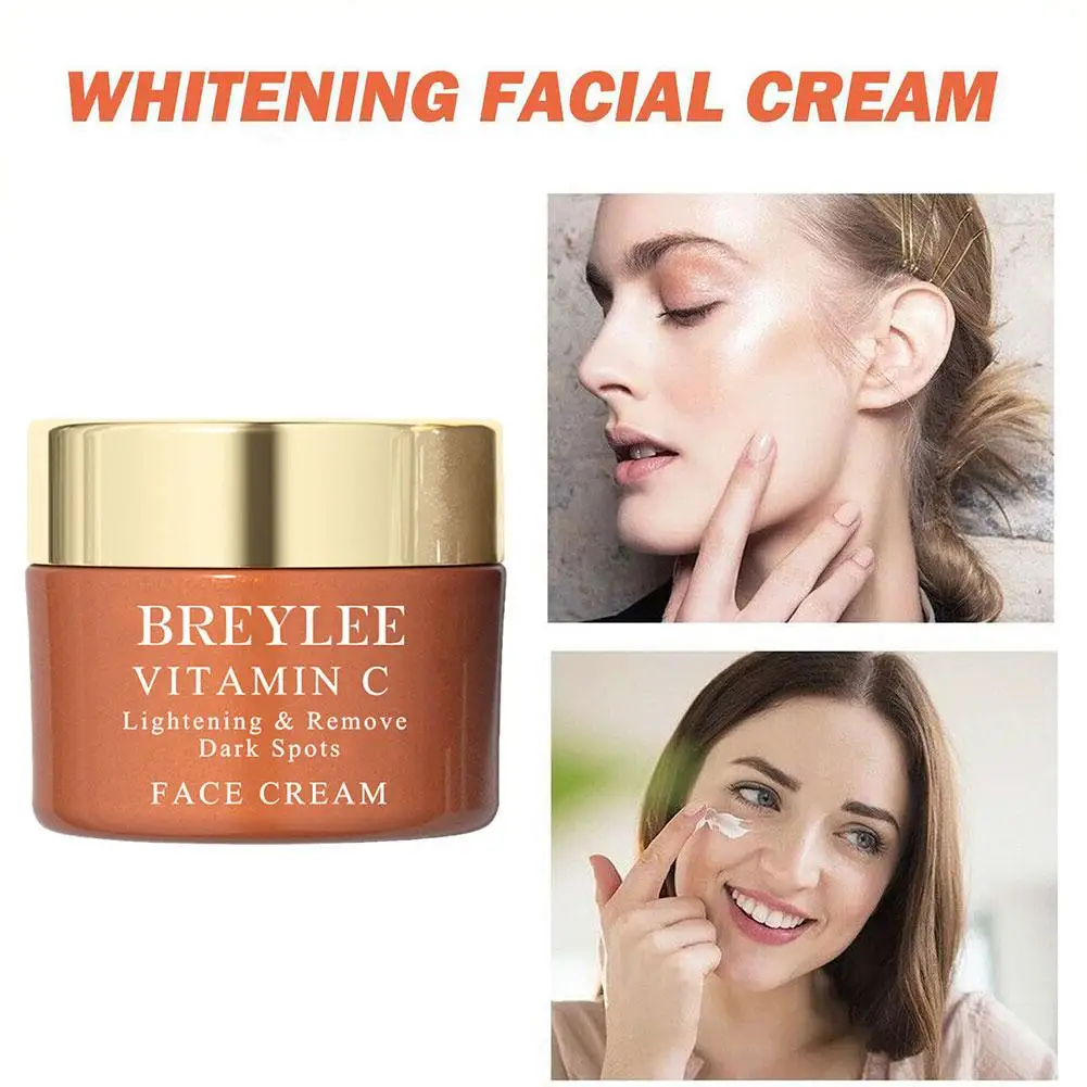 

Hyaluronic Acid Emulsion Cream VC Whitening Facial Dark Fade Remove Brightening Spots Remover Face Freckles Cream Repair O7P2