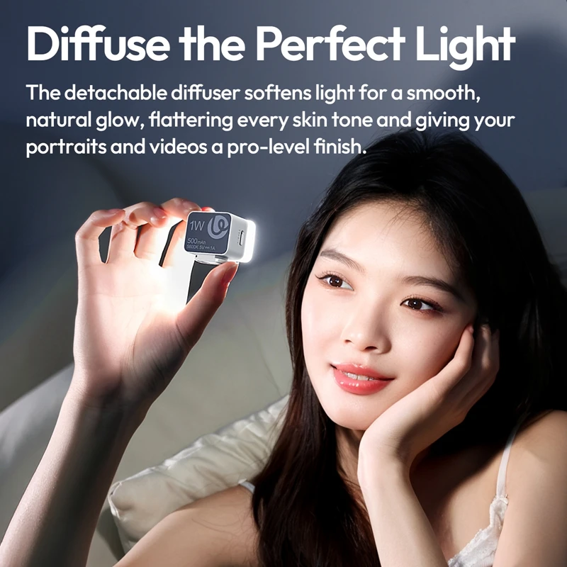 Ulanzi DG01 Cube Light Mini Photography Light for action Cameras Tripods Selfie Live Streaming Vlog Product Shots Video Call