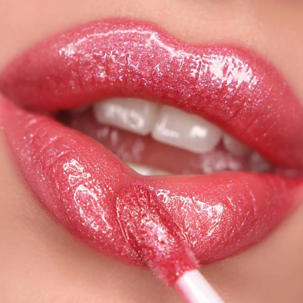 Shine Glitter Pink Lip Gloss Moisturizing Mirror Pearl Shimmer Liquid Lipstick Waterproof Lasting Shiny Lipglaze Makeup Cosmetic
