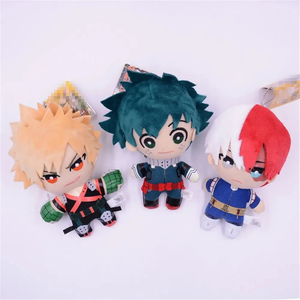 

Anime My Hero Academia Midoriya Izuku Todoroki Shoto Bakugou Katsuki Plush Figure Keychain Cosplay Accessories Cosplay Props