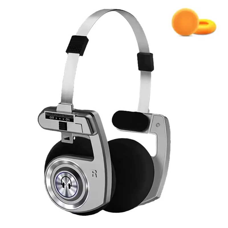 Casque bluetooth sans fil rétro avec son stéréo hi-fi et anc_voghion.com