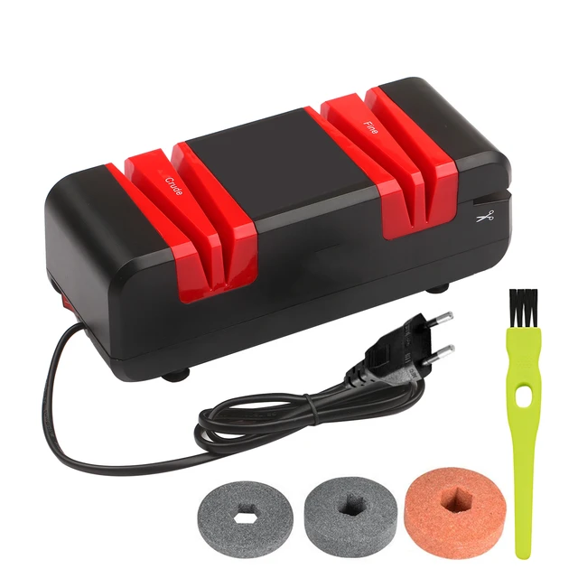 Afilador De Cuchillos Eléctrico Profesional, Afiladores De Corte Automático  Multifuncionales Con Ranuras Crudas Y Finas Cónicas De 15 Grados -  Afiladores - AliExpress