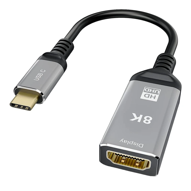 

Адаптер USB C для совместимого адаптера 4K 120 Гц 8K 60 Гц USB Type C для совместимого адаптера 2,1 с поддержкой скорости передачи 48 Гбит/с