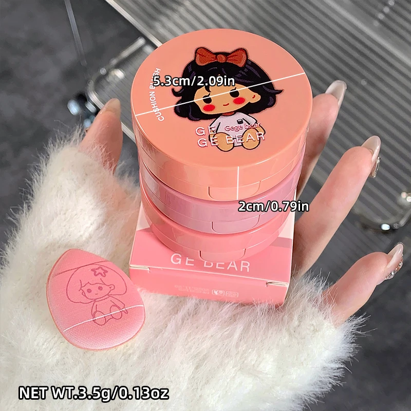 Air Cushion Blush Mushroom Head Lazy Air Cushion Waterproof Lasting Blusher Palette Cheek Contour Natural Cheek Tint Cosmetics 3