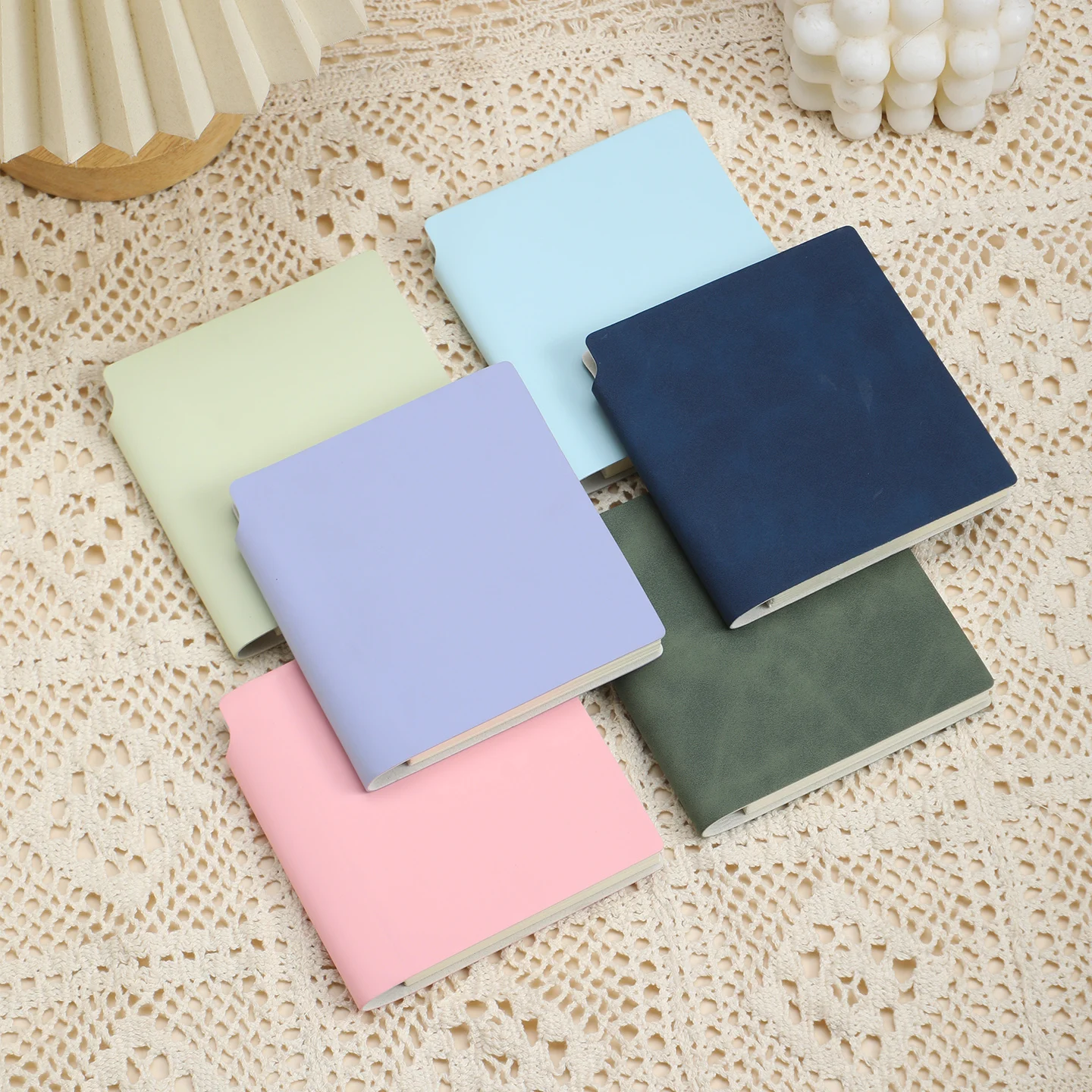 Set of 3 PU Leather Mini Pocket Journals – 196-Page Blank Notepads with Pen Holder