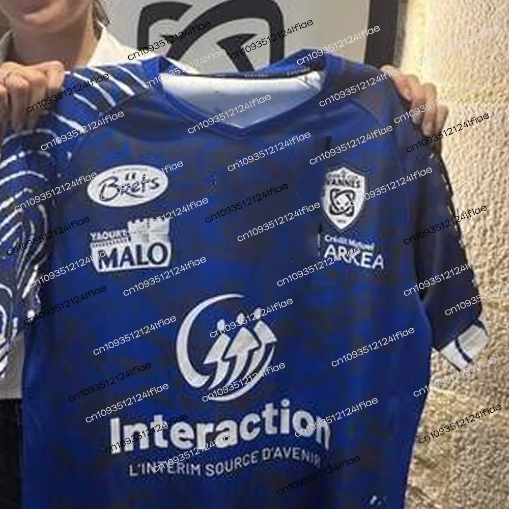 2025/26 Herren Neues Kurzarm-V-Ausschnitt Sport-Schnelltrocknendes Atmungsaktives R-RC T-Shirt, Vane Sports Heim- und Auswärts-Rugby-Trikot