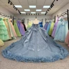 Dark Blue Quinceanera Dresses Floral Princess Azul Evening Dresses Sweet 16 Vestidos De Quinceanera Customized 6859 2