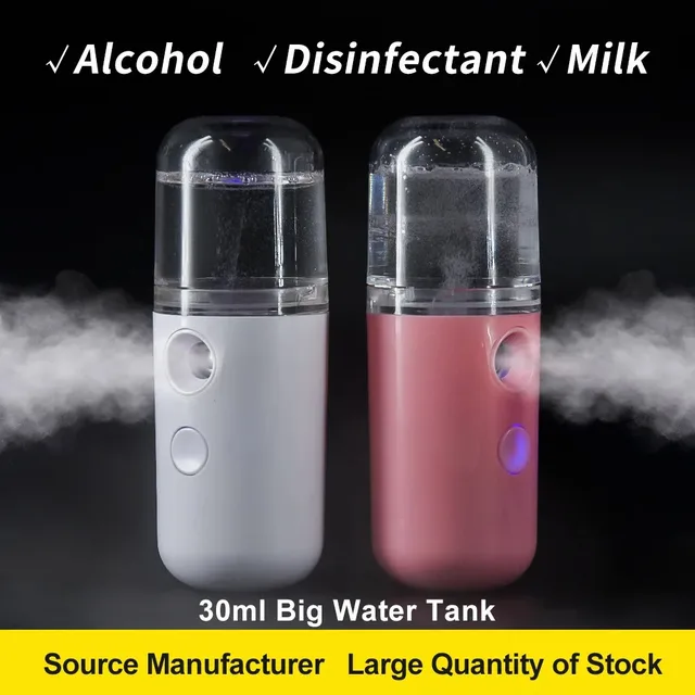 30ml Mini Humidifier Portable Rechargeable Small Wireless Nano Personal Face Sprayer Cool Mist Maker Fogger Humidifier 5