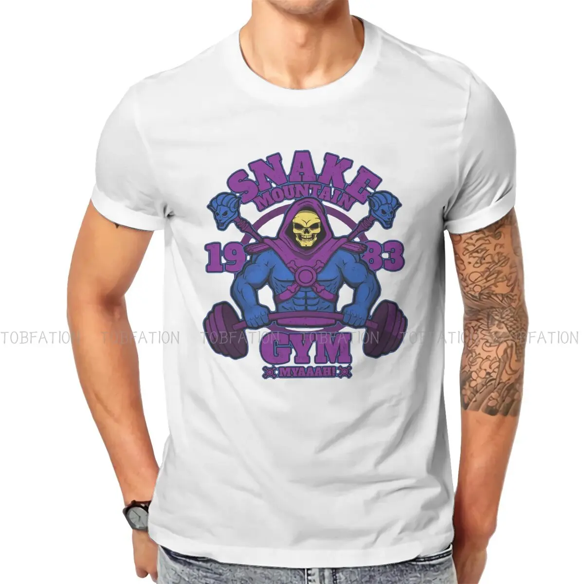 He Man And The Masters Of The Universe Snake Mountain Gym Tshirt Graphic Men Top Abbigliamento Vintage Maglietta In Poliestere Harajuku