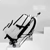 Trolley School Bags for Teenage Boys Solid Color White Black Rolling Backpack High School Backpack with Wheels Student Book Bag 4