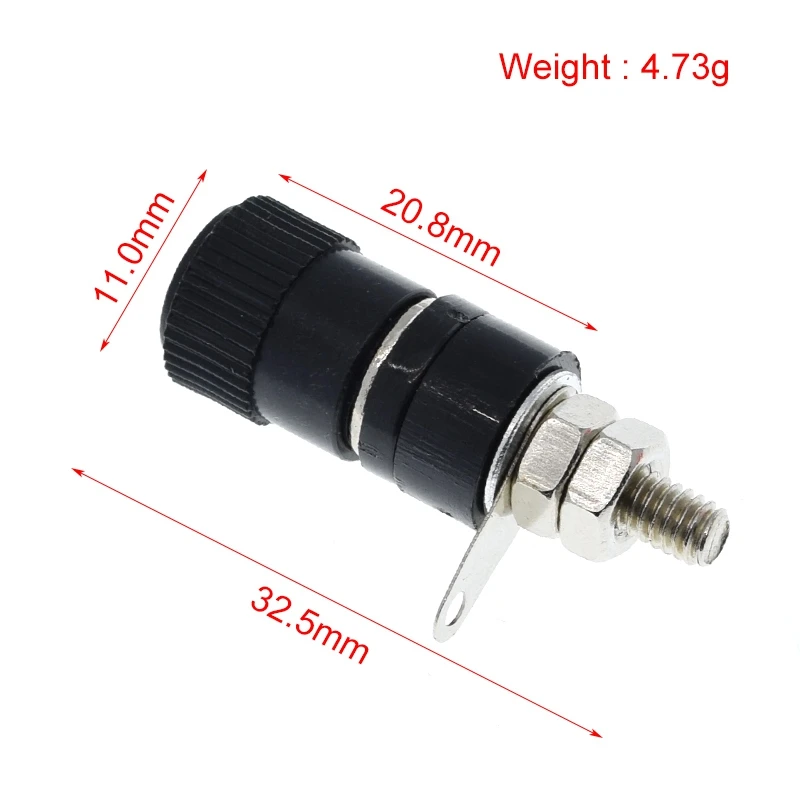 Enchufe De Poste De Unión 10 Piezas Adaptador De Conector Banana Rosca M5 Hembra Niquelada Cobre De 4 Mm Para Equipos Electronicos Anggrek Hardware