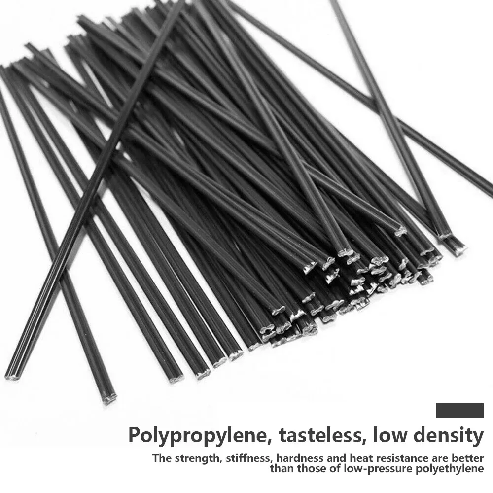 

40pcs 200mm Black PP Plastic Welding Rods Car Bumper Repair Welding Rod Set Automotive Welder Tool Power Tool Accessory