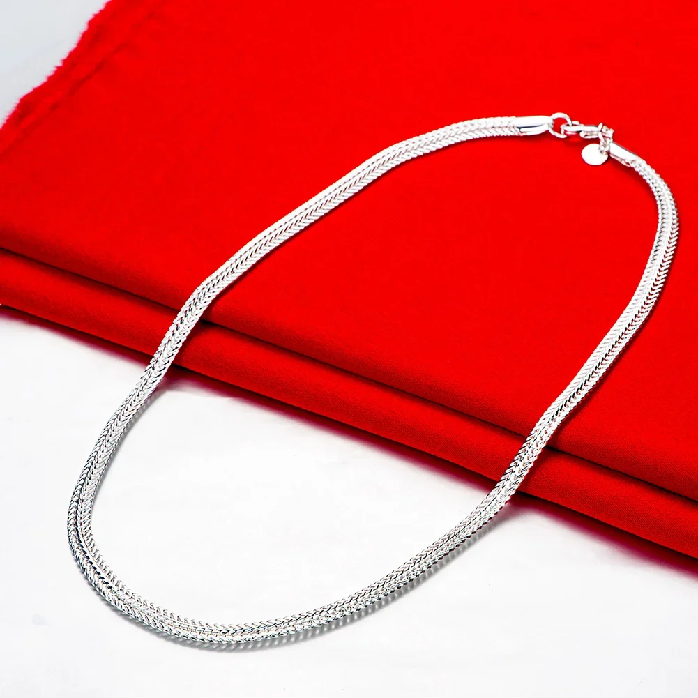 925 sterling silver Snake chain Necklace for women men jewelry designer wedding engagement gifts 5060cm price silver necklace