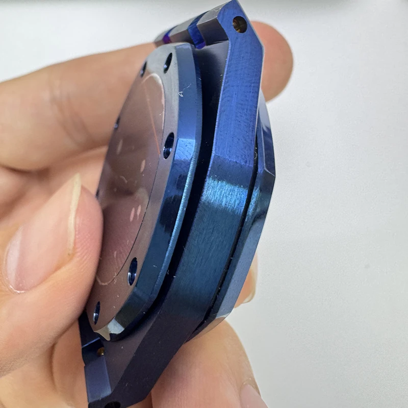 VK63 Gehäuse 41 mm hochwertiges 316L Edelstahl PVD blaues Saphirglas Uhrengehäuse passend für VK63 Quarzwerk Uhrenzubehör – Detail 11