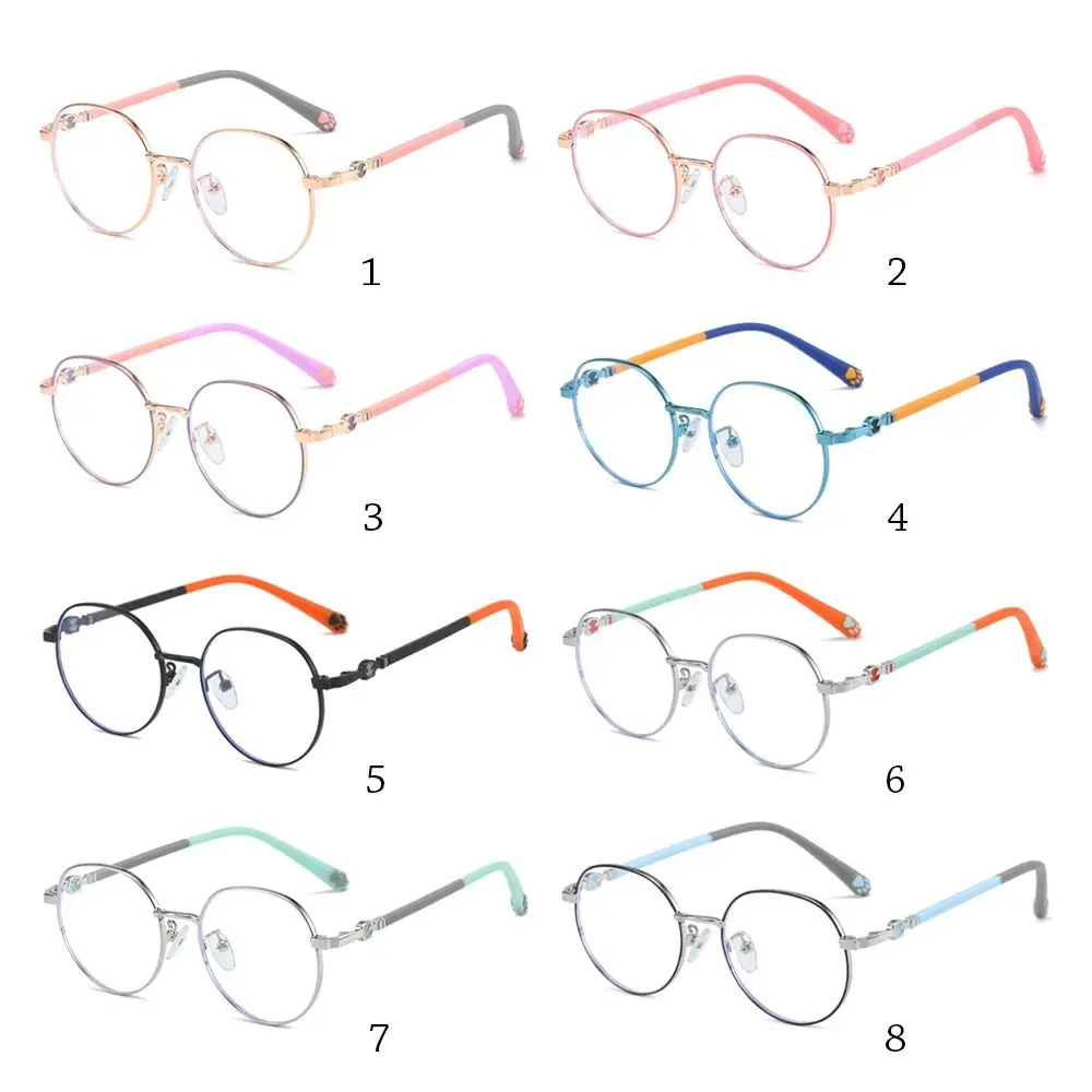 Round Anti-blue Light Kids Glasses Children Boys Girls Computer Eye Protection Eyeglasses Ultra Light Frame Eyewear Accessories