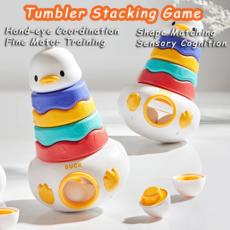 Children Stacking Montessori Sensory Toys Color Shape Sorting Matching Puzzle Games Fine Motor Skills Learning Educational Toys