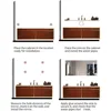 Solid Wood Bathroom Dresser Set - Floating Bathroom Dresser with Sink, Smart LED Anti-Fog Mirror Cabinet, Large Capacity Cabinet 5