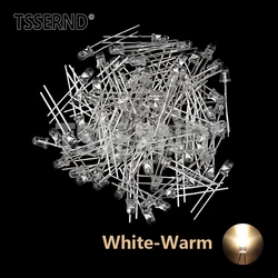 Vibrant 3mm LED Diode Pack: 100-Piece Assorted Color Kit (White-Wram White)