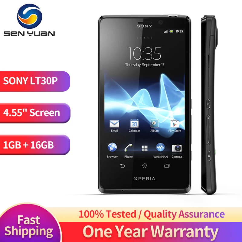 

Original Sony Xperia T LT30P 3G Mobile Phone 4.55" 13MP Dual Core Android Smartphone 1GB RAM 16GB ROM WiFi CellPhone