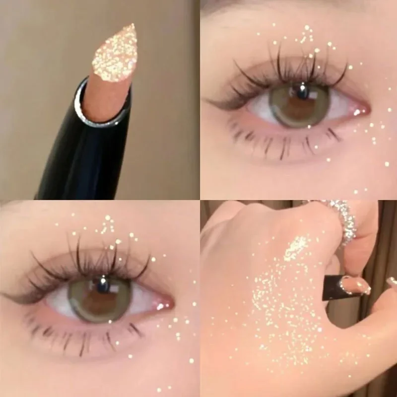 Glitter Eyeshadow Pencil Shiny Pearlescent Brighten Lying Silkworm Pen Eyeliner Highlighter Waterproof Makeup Tool Cosmetics eyeshadow pencil