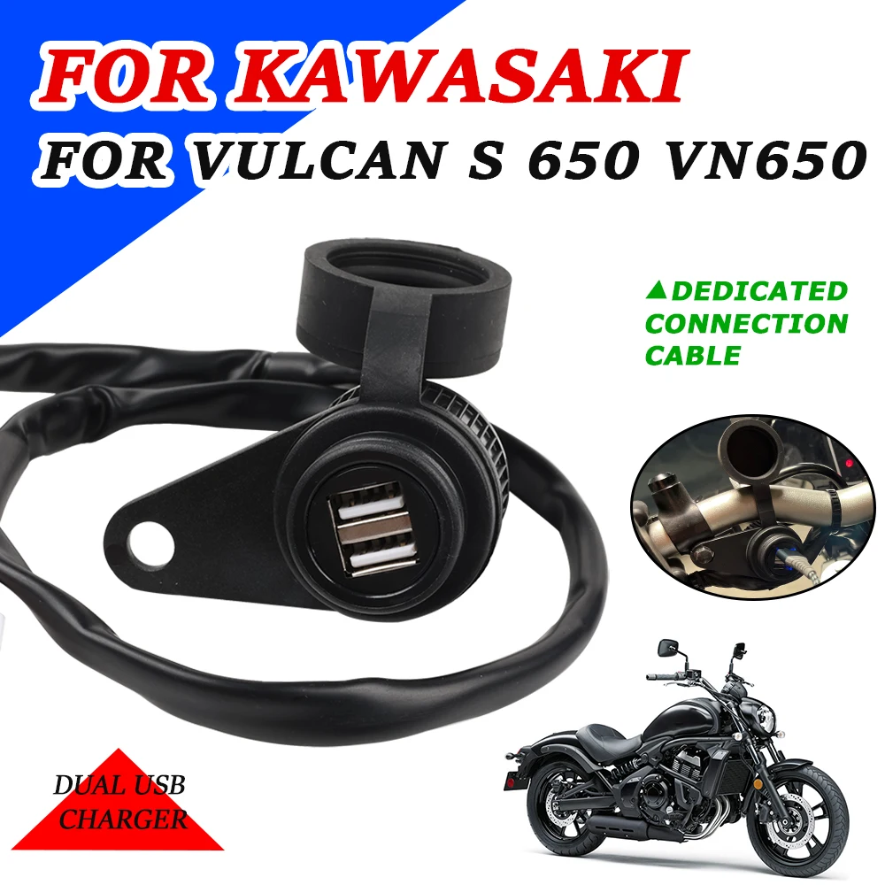 Accessori Moto Dual Usb Charger Socket Adapter Usb Dc Outlet Converter Per Kawasaki Vulcan S 650 S650 Vn650 Vn 650 2023