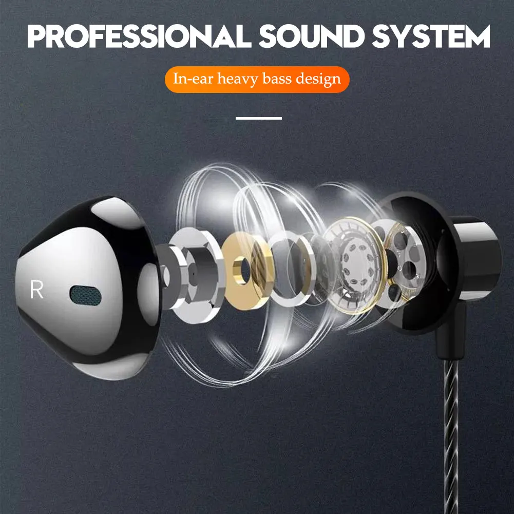Ergonomic Metal Type C In-Ear Earphones Ergonomic Lightweight Metal Musical Earbuds Mobile Gaming Earphone Huawei
